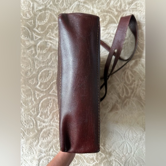 Unique Vintage Byblos Graziella Italian Leather Handbag - Brown - Picture 9 of 15